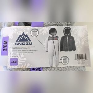SNOZU, Fleece Jacket and Snowsuit, Gray 3-6 Months.